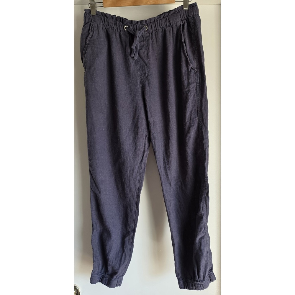 Social Standard by Sanctuary Linen Pants Women M Dark Purple Casual Trousers